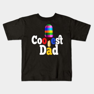 Mens Coolest Dad Ice Cream design, Father's Day Gift Kids T-Shirt